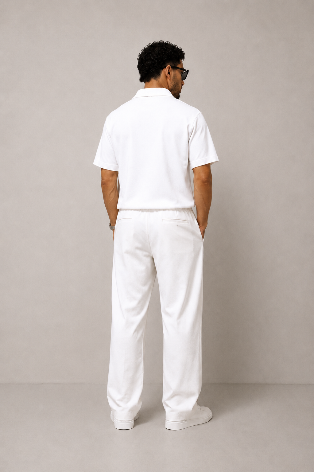 Boxy Fit POLO T-SHIRT WHITE