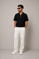 Boxy Fit POLO T-SHIRT BLACK
