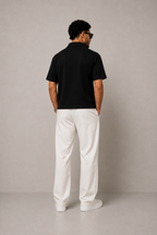Boxy Fit POLO T-SHIRT BLACK