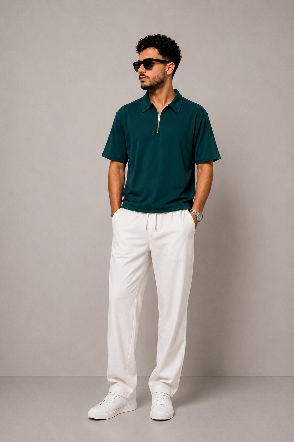 Boxy Fit POLO T-SHIRT OIL COLOR