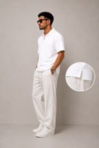 Boxy Fit POLO T-SHIRT WHITE