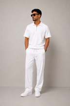 Boxy Fit POLO T-SHIRT WHITE
