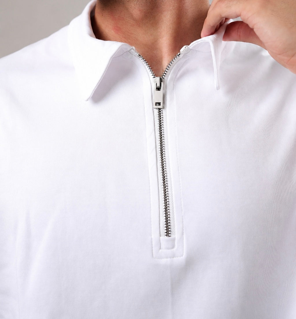 Boxy Fit POLO T-SHIRT WHITE