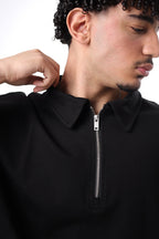 Boxy Fit POLO T-SHIRT BLACK