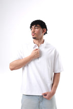 Boxy Fit POLO T-SHIRT WHITE