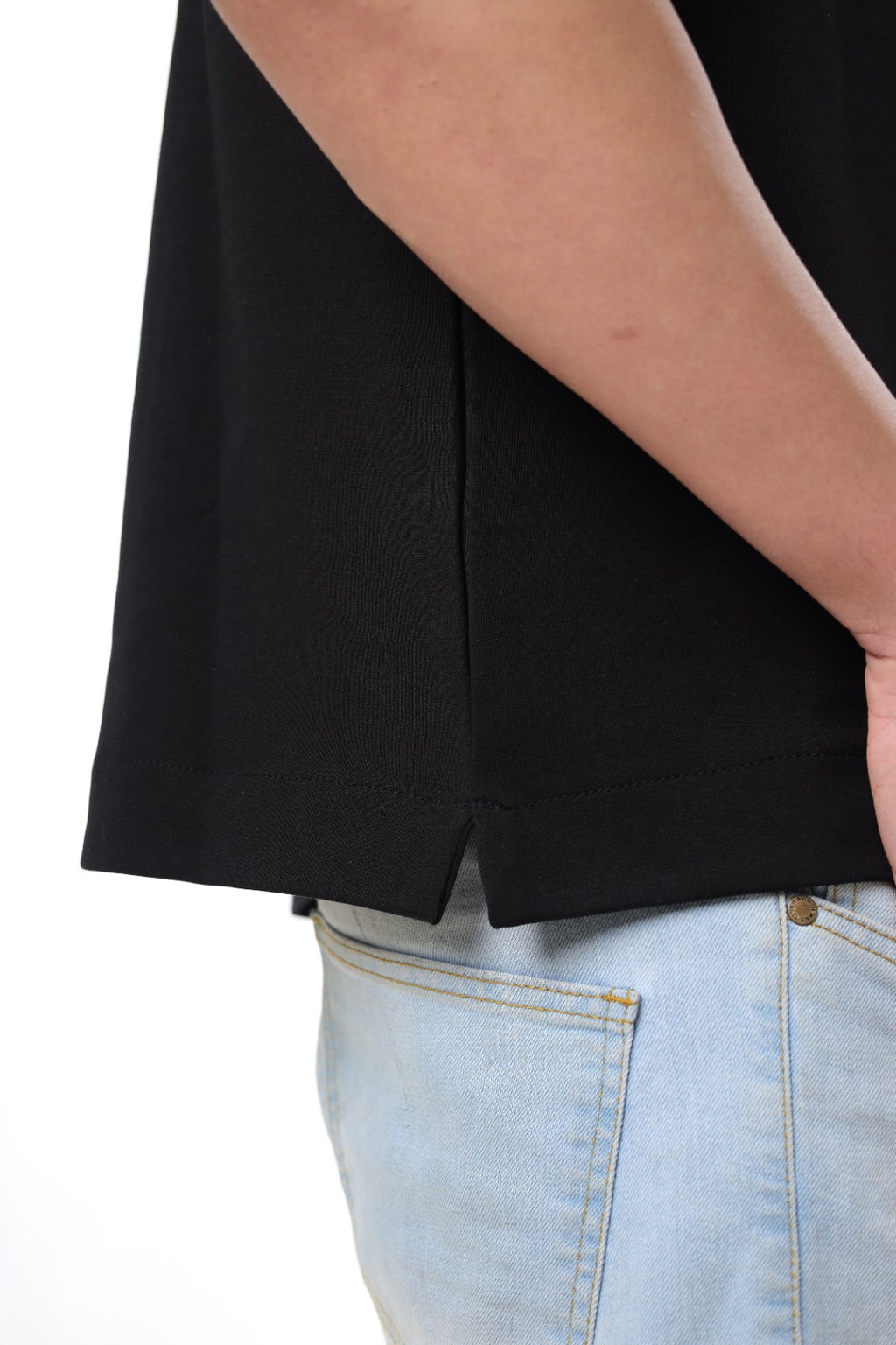 Boxy Fit POLO T-SHIRT BLACK