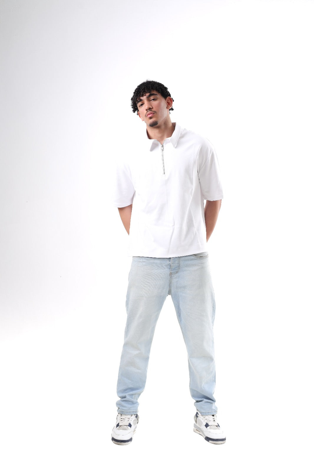 Boxy Fit POLO T-SHIRT WHITE