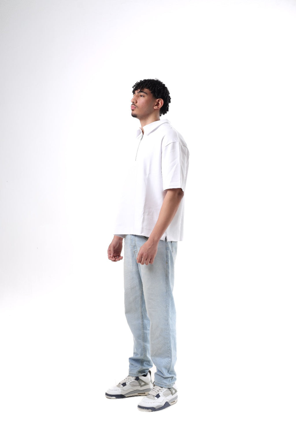 Boxy Fit POLO T-SHIRT WHITE