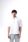 Boxy Fit POLO T-SHIRT WHITE