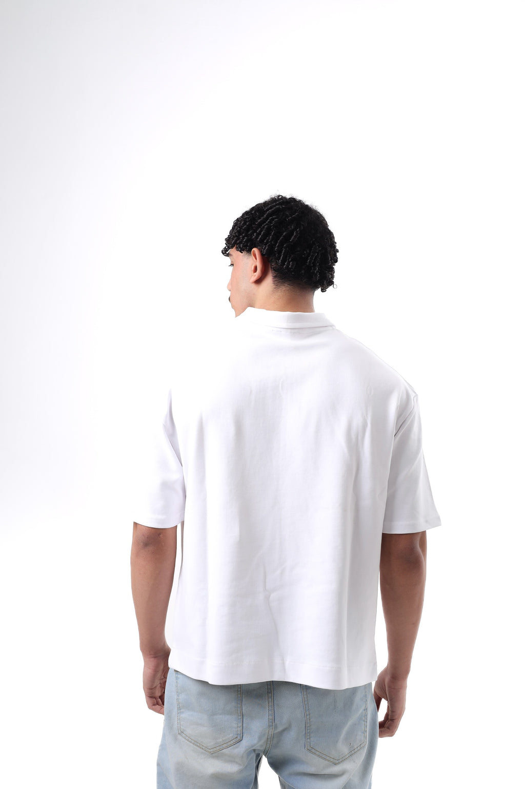 Boxy Fit POLO T-SHIRT WHITE